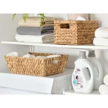 StorageWorks Large Wicker Baskets for Elegant Organization