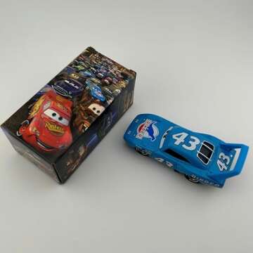 HOMETEAM SP Die-Casting Racers Toy Cars, Safety Alloy Material for Childs, Beauty Color Box Packaging for Your Son Birthday, Inspired by Favorite Characters, Gift for 3+ Years Old (The King)
