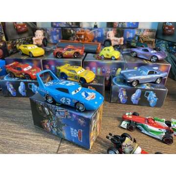 HOMETEAM SP Die-Casting Racers Toy Cars, Safety Alloy Material for Childs, Beauty Color Box Packaging for Your Son Birthday, Inspired by Favorite Characters, Gift for 3+ Years Old (The King)