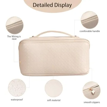 Abiudeng Travel Makeup Bag Set for Essential Beauty Organization