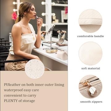 Abiudeng Travel Makeup Bag Set for Essential Beauty Organization