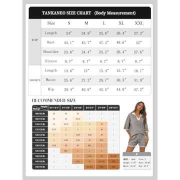 Tankaneo Womens Sweater Set 2 Piece Outfits Oversized 3/4 Sleeve V Neck Knit Tops High Waisted Shorts Lounge Sets
