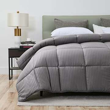 Dorrin Nessin Queen All-Season Comforter Grey Stripe
