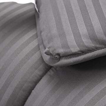 Dorrin Nessin Queen All-Season Comforter Grey Stripe