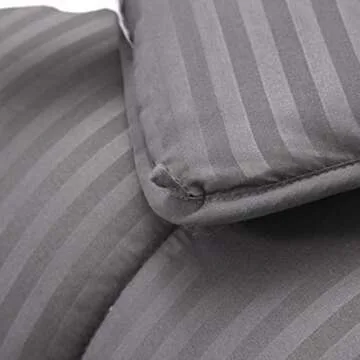 Dorrin Nessin Queen All-Season Comforter Grey Stripe