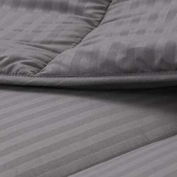 Dorrin Nessin Queen All-Season Comforter Grey Stripe