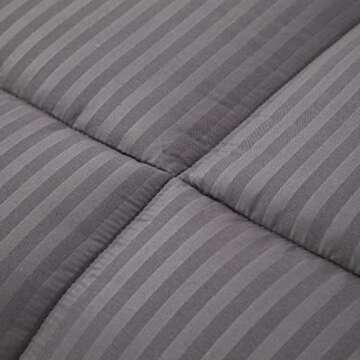 Dorrin Nessin Queen All-Season Comforter Grey Stripe