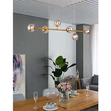 Dellemade 6-Lights Sputnik Chandelier - Elegant Design