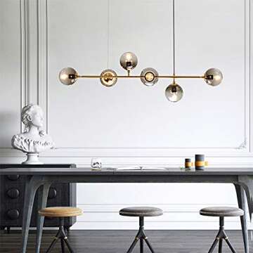 Dellemade 6-Lights Sputnik Chandelier - Elegant Design
