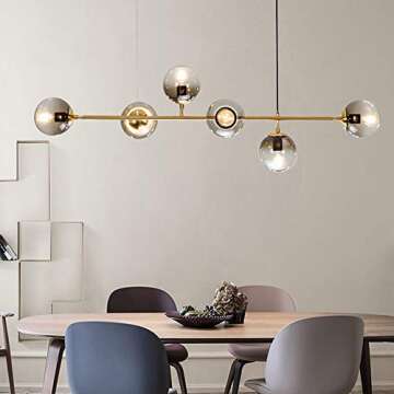Dellemade 6-Lights Sputnik Chandelier - Elegant Design