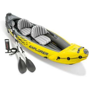 Explorer K2 Inflatable 2-Person Kayak Set with Oars