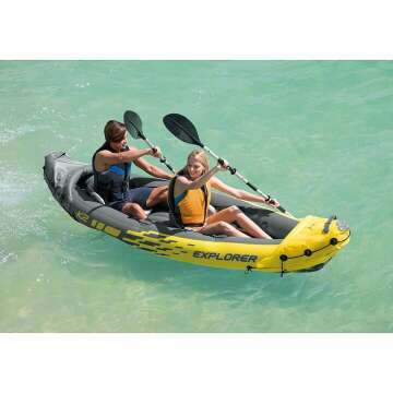 Explorer K2 Inflatable 2-Person Kayak Set with Oars
