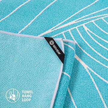 Seaview 180 Akumal Oversized Microfiber Beach Towel, Quick Dry Towel-Travel Towel-Camping Towel Super Absorbent-75% Recycled