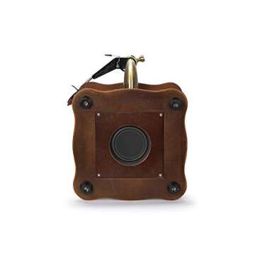 Wooden Gramophone Vinyl Record Player Speakers System Control 33/45 RPM FM AUX USB Ouput Bluetooth 4.2