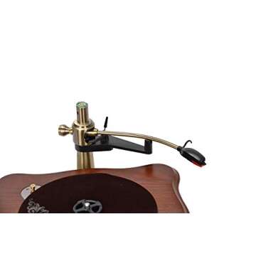 Wooden Gramophone Vinyl Record Player Speakers System Control 33/45 RPM FM AUX USB Ouput Bluetooth 4.2