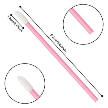 Pink Lip Wands Applicators Disposable - Vaincre 500PCS Lip Brush, Lipstick Make Up Lint Free Brush G...
