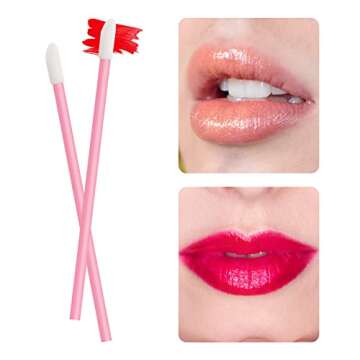 Vaincre Pink Lip Wands 500PCS - Disposable Applicators