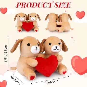 ZeffuLyne Valentines Plush Cute Dog Stuffed Animal