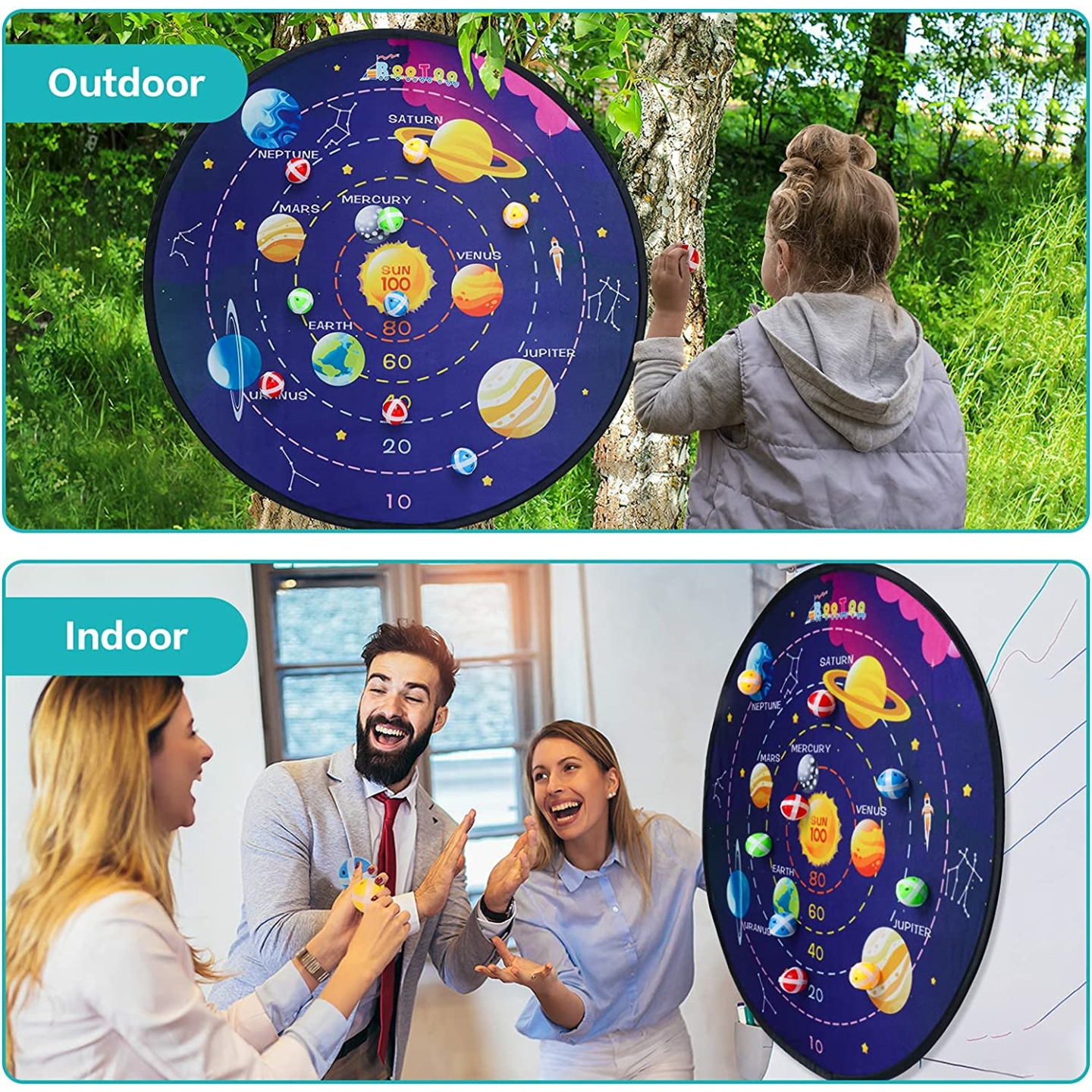 BooTaa 29" Kids Dart Board - Indoor & Outdoor Fun