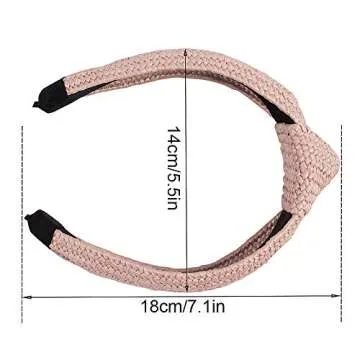 Ivyu Hairband Set - 4 Stylish Straw Braid Headbands