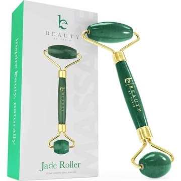 Beauty by Earth Jade Roller for Face - Face Massager Skin Care Tools with Small Eye Roller for Puffy...