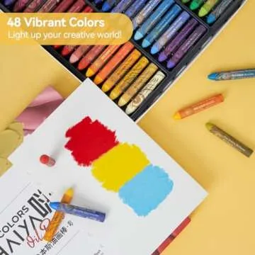 Paul Rubens Artist Oil Pastels 48 Colors Set - Professional Soft and Smooth Pastel for Kids and Adul...