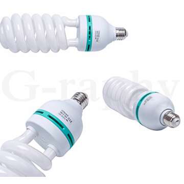 G-raphy CFL Photography 150W Bulbs with 5500K Color Temperature for Photography & Video Studio Lighting