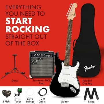 Fender Squier Stratocaster Electric Guitar Beginner Starter Kit