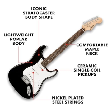 Fender Squier Stratocaster Electric Guitar Beginner Starter Kit