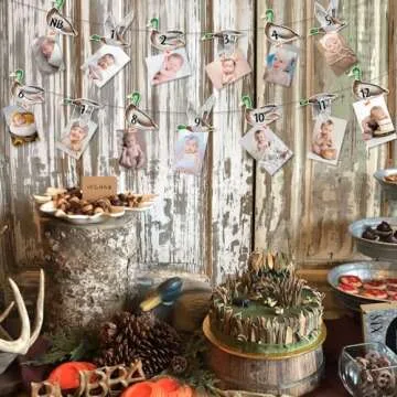 Fangleland Mallard Duck 1st Birthday Photo Banner, Duck Theme Picture Banner from Newborn to 12 Months Growth Record First Bday Party Decorations for 1 Year Old Boy