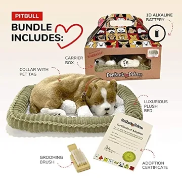 Perfect Petzzz Lifelike Pit Bull Plush Interactive Dog Toy