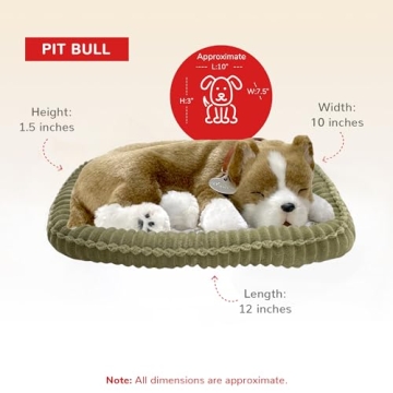 Perfect Petzzz Lifelike Pit Bull Plush Interactive Dog Toy
