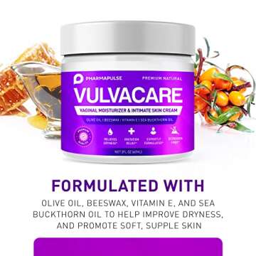 Pharmapulse Vaginal Moisturizer, Vulva Balm Cream, Intimate Skin Care, Menopause Support - Relieves ...