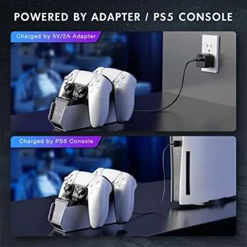 MAMPO PS 5 Dual Charging Station with LED Indicators