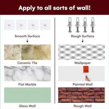 Vdomus Acrylic Bathroom Shelves, Set of 2 - 4"Dx15"Wx2.25"H Thick Wall Mounted Floating Shelves - Clear Storage and Display Shelving for Bathroom or Kitchen - No Drill Transparent Shower Organizer