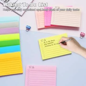 Colorful To Do List Sticky Notes for Home or Office