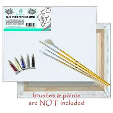Daveliou Painting Canvas 16x20 – Pack of 5 Stretched Canvas - Blank Framed Canvases for Painting – Triple Primed Art Canvas Supplies for Kids Adults Students and Professionals