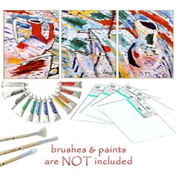 Daveliou Painting Canvas 16x20 – Pack of 5 Stretched Canvas - Blank Framed Canvases for Painting – Triple Primed Art Canvas Supplies for Kids Adults Students and Professionals