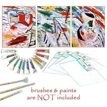 Daveliou Painting Canvas 16x20 – Pack of 5 Stretched Canvas - Blank Framed Canvases for Painting – Triple Primed Art Canvas Supplies for Kids Adults Students and Professionals