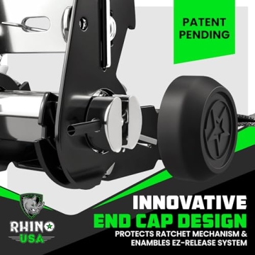 Heavy Duty Rhino USA Ratchet Straps - 1.6 in x 8 ft - Safe & Durable