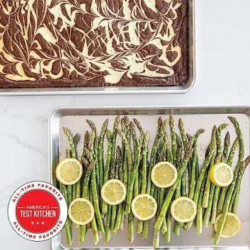 Nordic Ware Aluminum Half Sheet Pans with Lid Even Baking