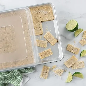 Nordic Ware Aluminum Half Sheet Pans with Lid Even Baking