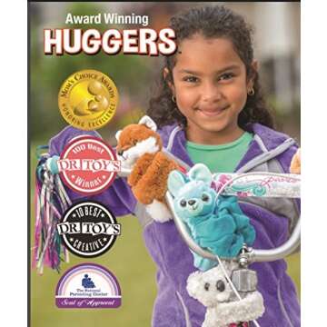 Wild Republic Huggers, Snow Leopard Plush Toy, Slap Bracelet, Stuffed Animal, Kids Toys, 8 inches