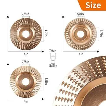 Pomsare Upgraded 3PCS Wood Carving Disc Set for Angle Grinders - Perfect for Wood Cutting!