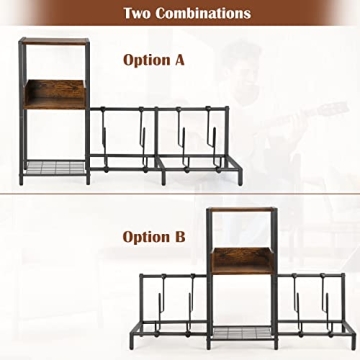 Bikoney Guitar Stand Adjustable 4-Tier Holder for Multiple Instruments