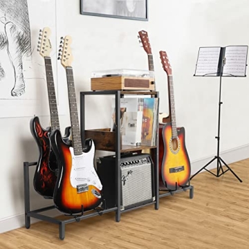 Bikoney Guitar Stand Adjustable 4-Tier Holder for Multiple Instruments