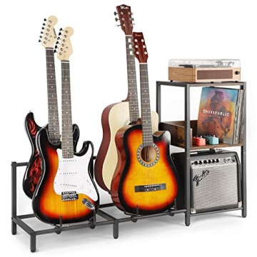 Bikoney Guitar Stand Adjustable 4-Tier Holder for Multiple Instruments