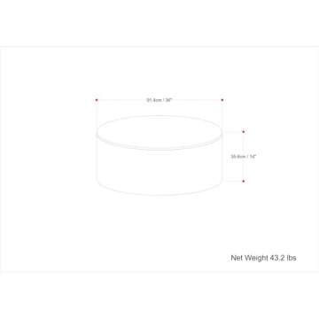 SIMPLIHOME Millbury 36" Round Mango Wood Coffee Table