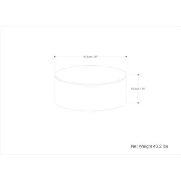 SIMPLIHOME Millbury 36" Round Mango Wood Coffee Table