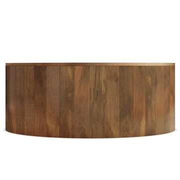 SIMPLIHOME Millbury 36" Round Mango Wood Coffee Table